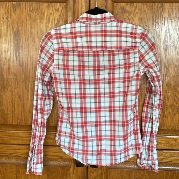 Abercrombie Junior size XS or girls size large abercrombie button up plaid shirt - Picture 2 of 4
